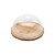 TÁBUA DE BAMBOO C/ TAMPA DOME PLÁSTICA 18Ø 18CM ALT - Imagem 2