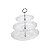 PRATO TRIPLO P/DOCES DE CRISTAL STARRY 20/28/33X35CM - Imagem 1