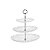 PRATO TRIPLO P/DOCES DE CRISTAL STARRY 20/28/33X35CM - Imagem 2