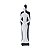 ESTATUETA FIGURINO DE CASAL 30CM BLACK AND WHITE DE CERAMICA - Imagem 2