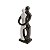 FIGURINO DE CASAL 31CM BLACK AND WHITE DE CERAMICA - Imagem 3