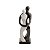 FIGURINO DE CASAL 31CM BLACK AND WHITE DE CERAMICA - Imagem 1