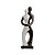 FIGURINO DE CASAL 31CM BLACK AND WHITE DE CERAMICA - Imagem 2
