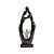 FIGURINO DE CASAL 30CM BLACK AND WHITE DE CERAMICA - Imagem 2