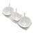 PETISQUEIRA TRIPLA DE PORCELANA C/3 COLHERES E BANDEJA - Imagem 4