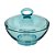 POTICHE AQUA EM VIDRO D13XA11CM COR AZUL TURQUESA - Imagem 1