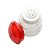 POTE P/TEMPEROS DE VIDRO TRANSPARENTE E VERMELHO 150ml - Imagem 3