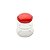 POTE P/TEMPEROS DE VIDRO TRANSPARENTE E VERMELHO 150ml - Imagem 1