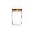 POTE DE VIDRO WOOD TRANSPARENTE E MARROM 660ml - Imagem 3