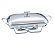 RECHAUD DE VIDRO C/TAMPA DE AÇO INOX SATIN RETANGULAR 3L - Imagem 1