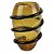 VASO EM VIDRO AMARELO E PRETO - Imagem 1
