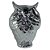 CORUJA DECORATIVA QUE NAO VE  - PRATA  - 8X6X11 CM - Imagem 1