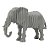 ELEFANTE DECORATIVO DE RESINA CINZA - Imagem 1