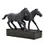 CAVALOS DECORATIVOS DE RESINA PRETA - Imagem 1