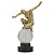 FIGURA DECORATIVA DE RESINA E VIDRO DOURADA E PRETA - Imagem 1