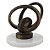 PECA DECORATIVA DE RESINA E MÁRMORE BRONZE E BRANCA - Imagem 1