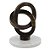 PECA DECORATIVA DE RESINA E MÁRMORE BRONZE E BRANCA - Imagem 1