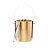 BALDE DE GELO DE AÇO INOX DOURADO OLD FASHIONED - WOLFF - Imagem 1
