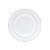 APARELHO DE JANTAR 42 PEÇAS DE PORCELANA COM BORDA PRATEADA MÔNACO BRANCO - WOLFF - Imagem 3