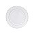 APARELHO DE JANTAR 42 PEÇAS DE PORCELANA COM BORDA PRATEADA MÔNACO BRANCO - WOLFF - Imagem 4