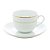 APARELHO DE JANTAR 30 PEÇAS PARA CHÁ DE PORCELANA MÔNACO BRANCO COM FIO DOURADO - WOLFF - Imagem 5