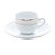 APARELHO DE JANTAR 30 PEÇAS PARA CAFÉ DE PORCELANA MÔNACO BRANCO COM FIO DOURADO - WOLFF - Imagem 5