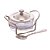 AÇUCAREIRO DE VIDRO E AÇO INOX COM COLHER E SUPORYE ITALY CHAMPANHE 14CM X 10CM X 8CM - WOLFF - Imagem 2
