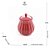 AÇUCAREIRO DE PORCELANA PÉTALA VERMELHO MATT 10,5CM X 8,5 CM - WOLFF - Imagem 2