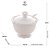 AÇUCAREIRO DE PORCELANA COM TAMPA E COLHER ALTO RELEVO BRANCO 10,5CM X 9,5CM - WOLFF - Imagem 2