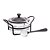 AÇUCAREIRO DE AÇO INOX E VIDRO COM COLHER E SUPORTE ITALY PRETO FOSCO 14CM X 8CM - WOLFF - Imagem 2