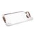 BANDEJA DE AÇO INOX COM ALÇA EM SISAL NATURE 43CM X 34CM - WOLFF - Imagem 1