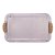 BANDEJA DE AÇO INOX COM ALÇA EM SISAL NATURE 37CM X 23CM - WOLFF - Imagem 3