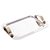 BANDEJA DE AÇO INOX COM ALÇA DOURADA MANHATTAN 28,5CM X 22,5CM - WOLFF - Imagem 1
