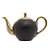 BULE DE CHÁ DE PORCELANA DUBAI PRETO E DOURADO 1L- WOLFF - Imagem 4