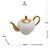 BULE DE CHÁ DE PORCELANA DUBAI BRANCO E DOURADO 1L- WOLFF - Imagem 2