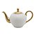 BULE DE CHÁ DE PORCELANA DUBAI BRANCO E DOURADO 1L- WOLFF - Imagem 3