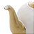 BULE DE CHÁ DE PORCELANA DUBAI BRANCO E DOURADO 1L- WOLFF - Imagem 4