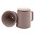 BULE DE CERÂMICA COM SUPORTE PARA FILTRO E TAMPA CINZA 600ML - WOLFF - Imagem 2