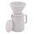 BULE DE CERÂMICA COM SUPORTE PARA FILTRO E TAMPA BRANCA 600ML - WOLFF - Imagem 1