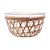 BOWL DE VIDRO BOROSSILICATO E FIBRA NATURAL 24CM X 24CM X 13,5CM - WOLFF - Imagem 3