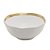 BOWL DE PORCELANA DUBAI BRANCO E DOURADO 15CM X 6CM - WOLFF - Imagem 1