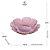 BOWL DE CRISTAL MARTELADO COM BORDA DOURADA TAJ FLOR ROSA 18,5CM X 3,5CM - WOLFF - Imagem 2