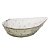 BOWL DE CRISTAL COM BORDA DOURADA TAJ GOTA VERDE 17CM X 12,5CM X 4,5CM - WOLFF - Imagem 3