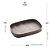 BANDEJA RETANGULAR ESCOVADA COM FUNDO EM MADEIRA COSMOS MATT BLACK 33CM X 22CM - WOLFF - Imagem 2