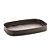 BANDEJA RETANGULAR ESCOVADA COM FUNDO EM MADEIRA COSMOS MATT BLACK 33CM X 22CM - WOLFF - Imagem 1
