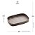 BANDEJA RETANGULAR ESCOVADA COM FUNDO DE MADEIRA COSMOS MATT BLACK 38CM X 24CM - WOLFF - Imagem 2