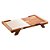 BANDEJA RETANGULAR DE MADEIRA COM AÇO INOX TECA CHAMPANHE 48CM X 28CM X 7CM - WOLFF CRAFT - Imagem 2