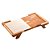 BANDEJA RETANGULAR DE MADEIRA COM AÇO INOX TECA CHAMPANHE 48CM X 28CM X 7CM - WOLFF CRAFT - Imagem 1