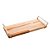 BANDEJA RETANGULAR DE MADEIRA COM AÇO INOX TECA CHAMPANHE 41CM X 17CM X 6CM - WOLFF CRAFT - Imagem 1
