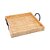 BANDEJA RETANGULAR DE FIBRA NATURAL COM ALÇA BALI 25,5CM X 23CM X 9,5CM - WOLFF - Imagem 1
